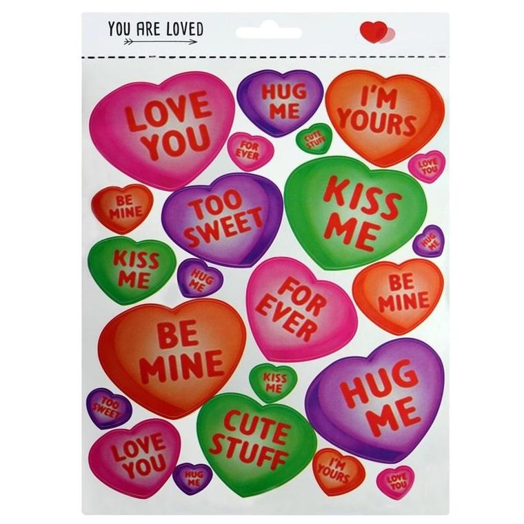 Arpex, naklejki, serca z napisami