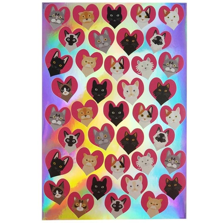 Arpex, naklejki serduszka z kotami