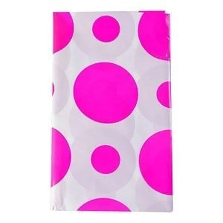 Arpex, obrus foliowy, w grochy, różowy