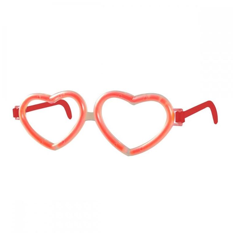 Arpex, okulary imprezowe, świecące w ciemności, serce