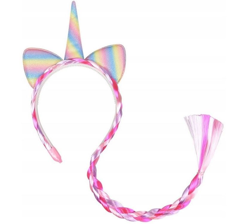Arpex, ozdoba karnawałowa, opaska, jednorożec, warkocz