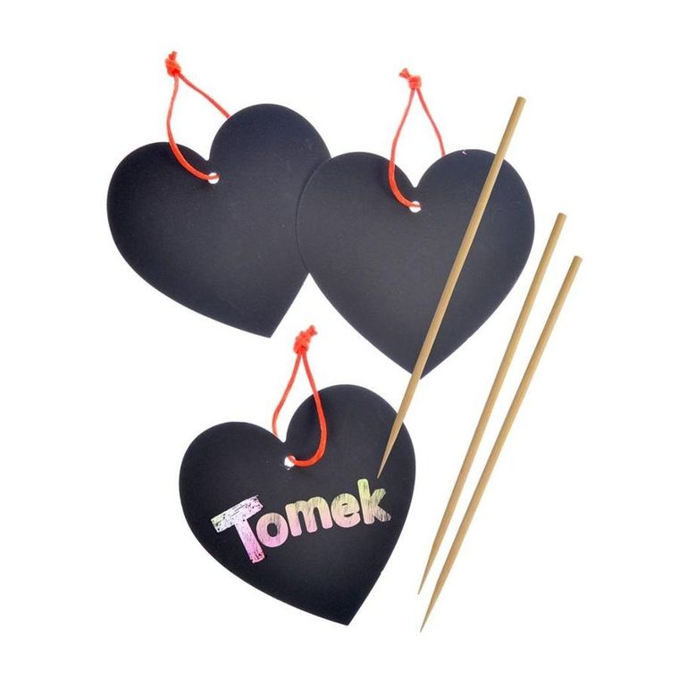 Arpex, serduszka zawieszki, zdrapka, 3 szt.