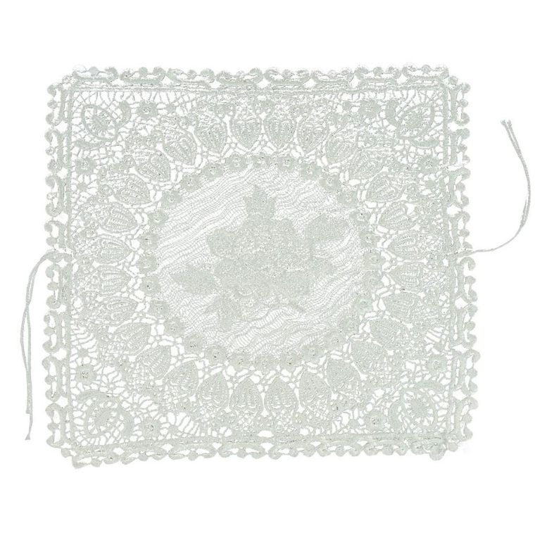 Arpex, serweta ażurowa na koszyczek z tasiemkami
