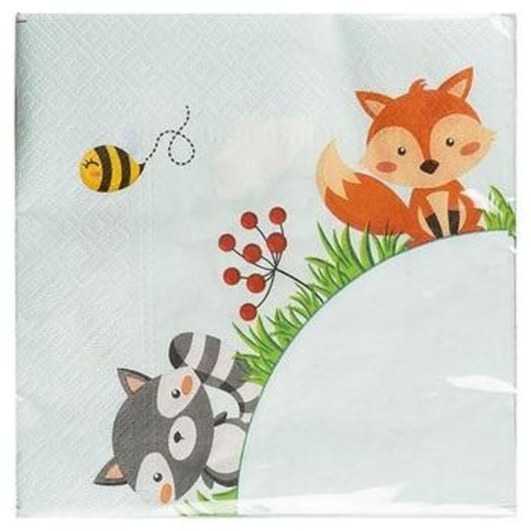 Arpex, serwetki, Leśne zwierzątka, 20 szt.