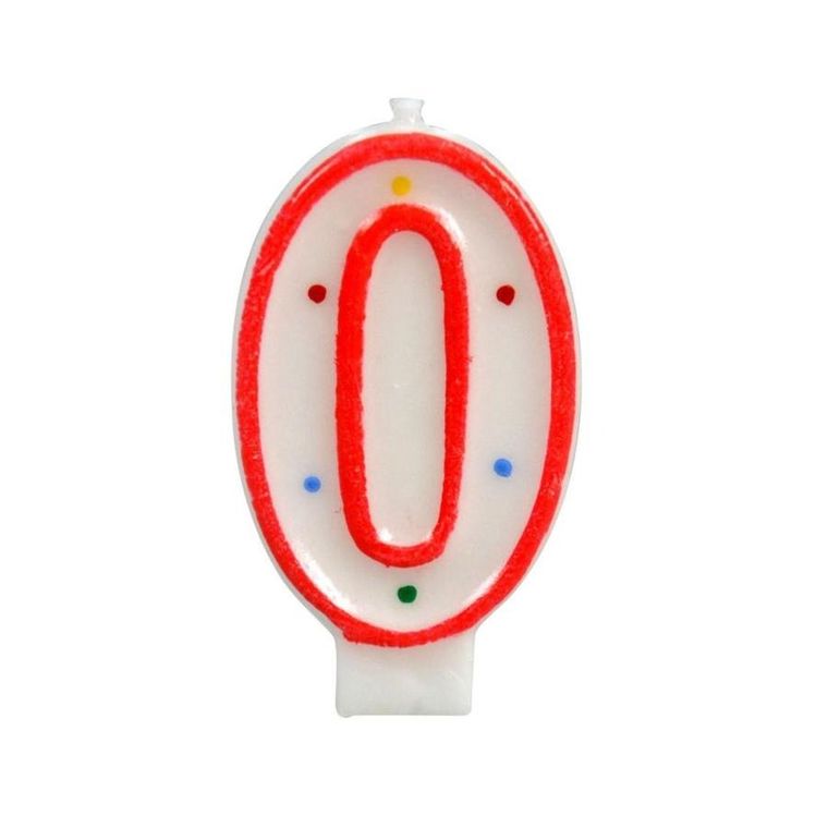 Arpex, świeczka, cyfra 0, kropki