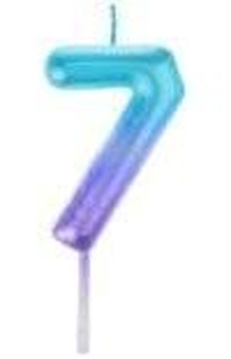 Arpex, świeczka, cyfra 7, ombre