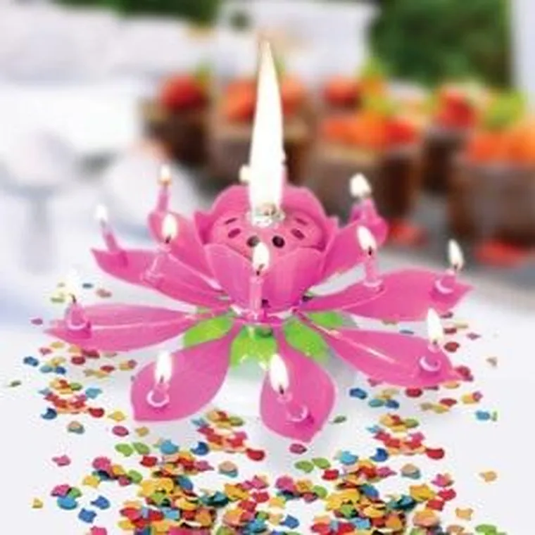 Arpex, świeczka grająco-tańcząca, różowa