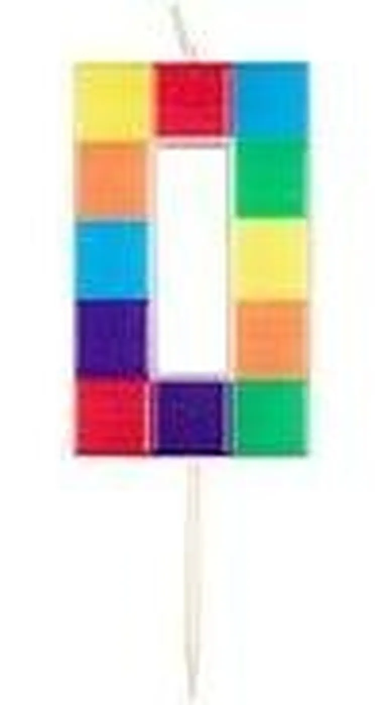 Arpex, świeczka urodzinowa, cyfra 0, klocki, 7 cm