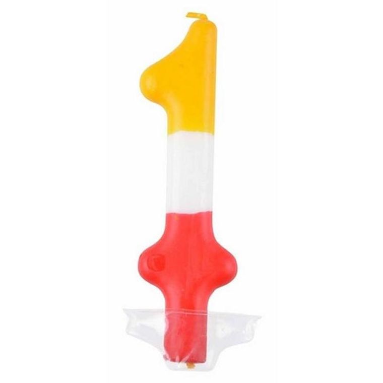 Arpex, świeczka urodzinowa, cyfra 1, kolorowa