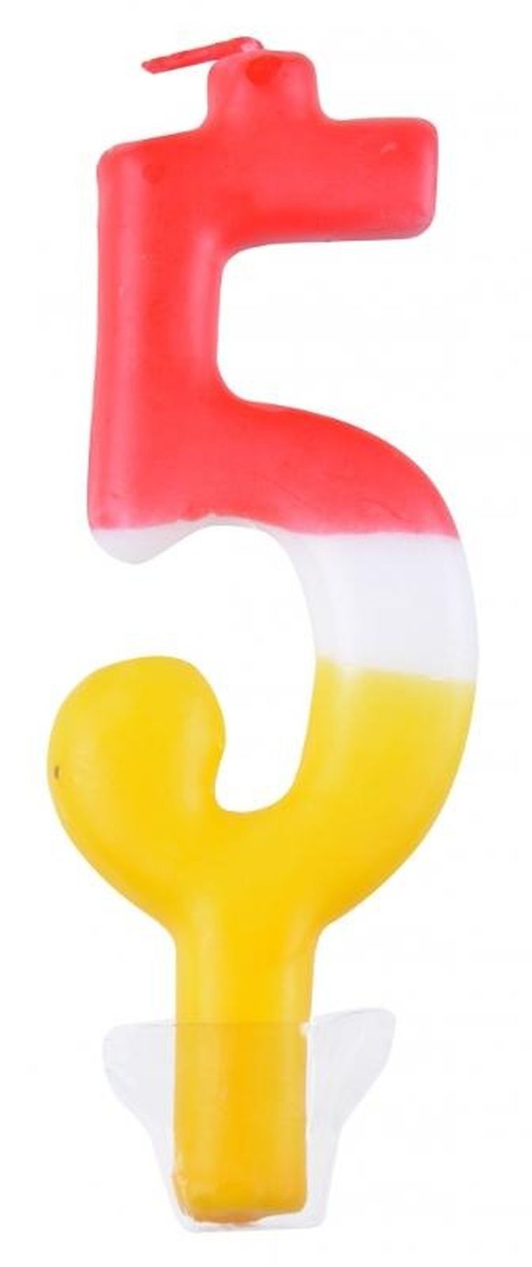 Arpex, świeczka urodzinowa, cyfra 5, kolorowa