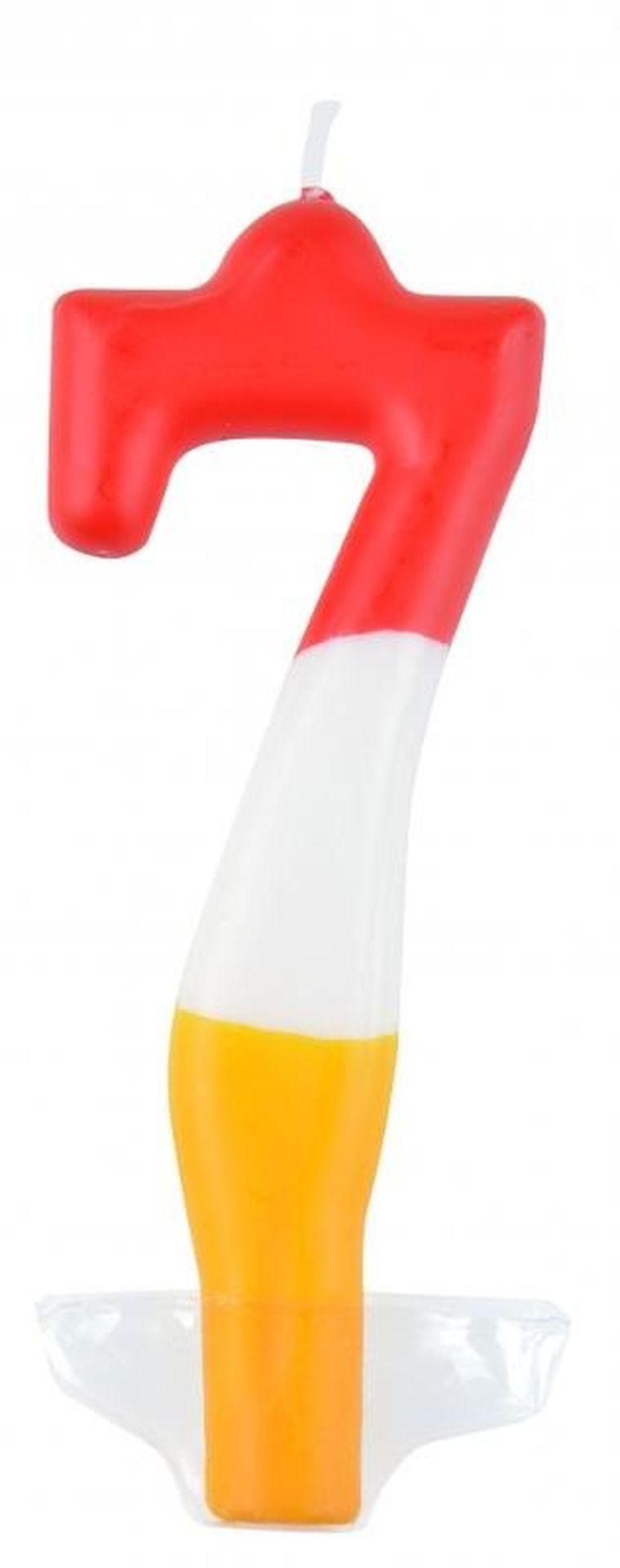 Arpex, świeczka urodzinowa, cyfra 7, kolorowa