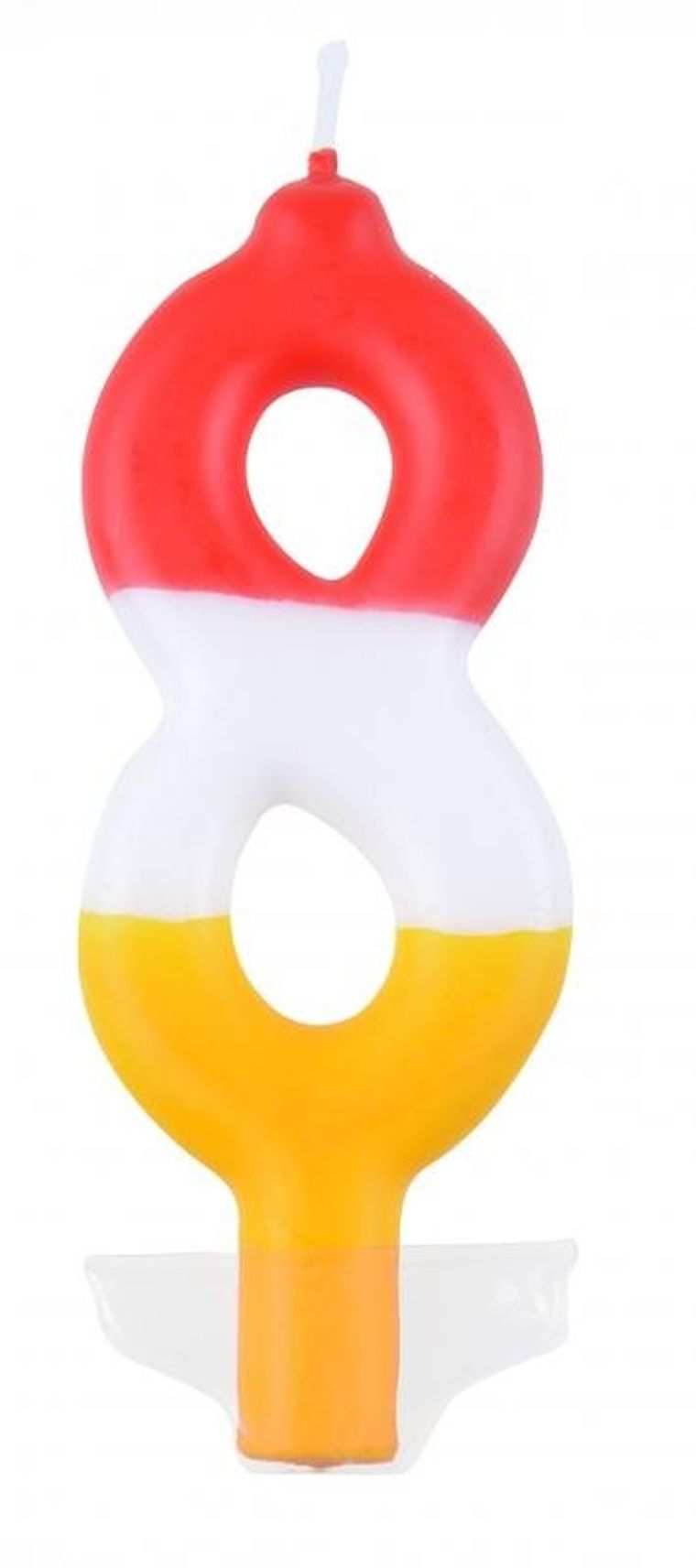 Arpex, świeczka urodzinowa, cyfra 8, kolorowa