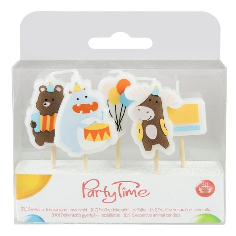 Arpex, świeczki dekoracyjne, zwierzaki, 5 szt.