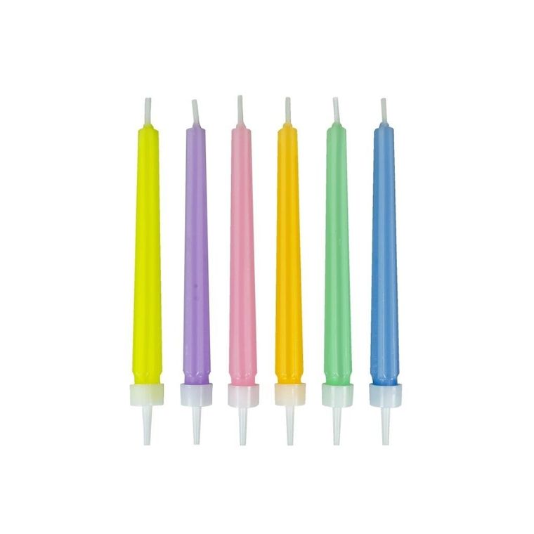 Arpex, świeczki ryflowane, dekoracja ciasta, 6 szt.