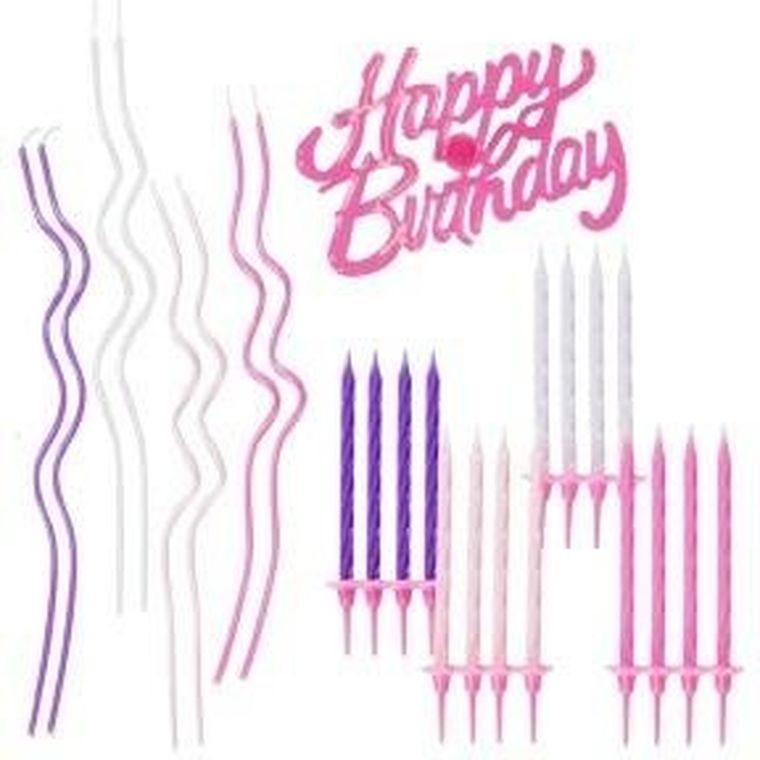 Arpex, świeczki urodzinowe, różowe