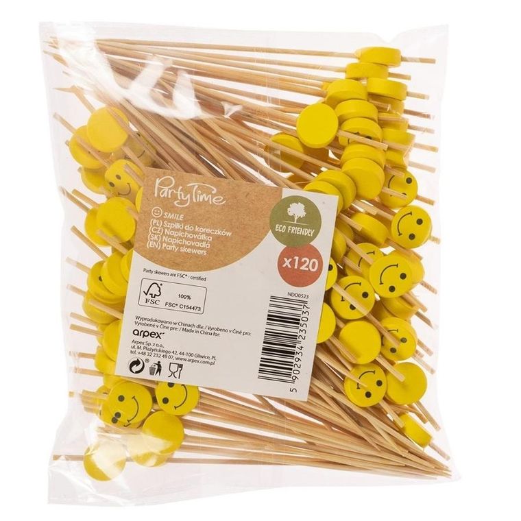 Arpex, szpilki do koreczków, smile, 120 szt.