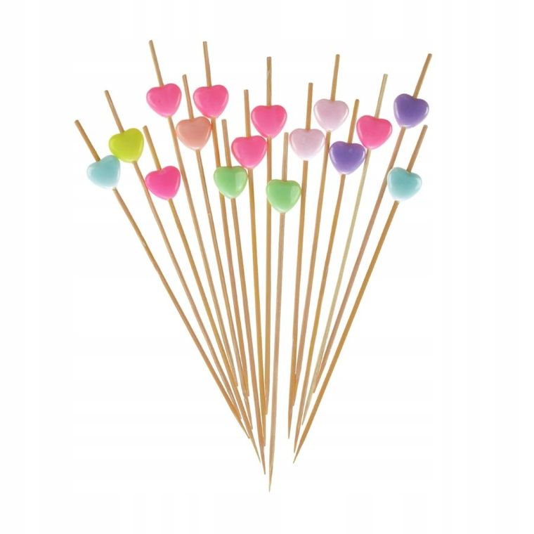 Arpex, szpilki do koreczków z serduszkami, 16 szt.