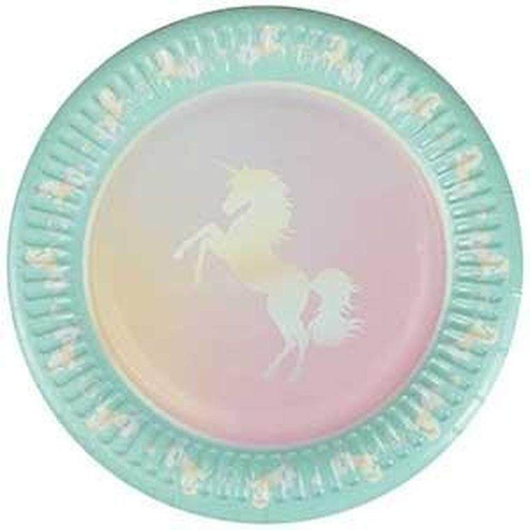 Arpex, talerze papierowe, jednorożec, 8 szt.