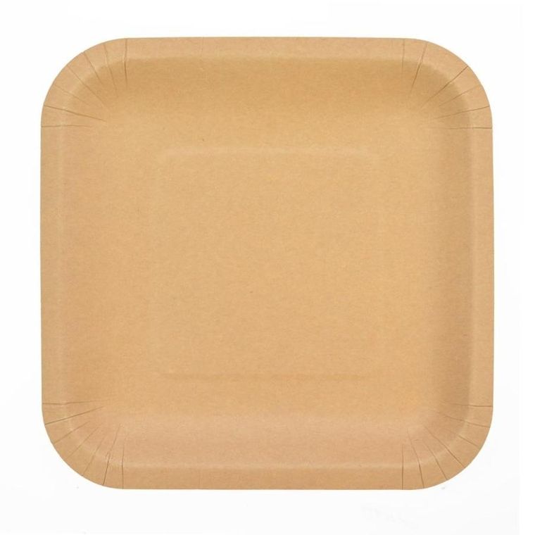 Arpex, talerze papierowe, kraftowe, 23-23 cm, 6 szt.