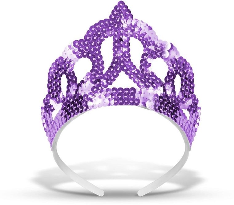 Arpex, tiara cekinowa, fioletowa