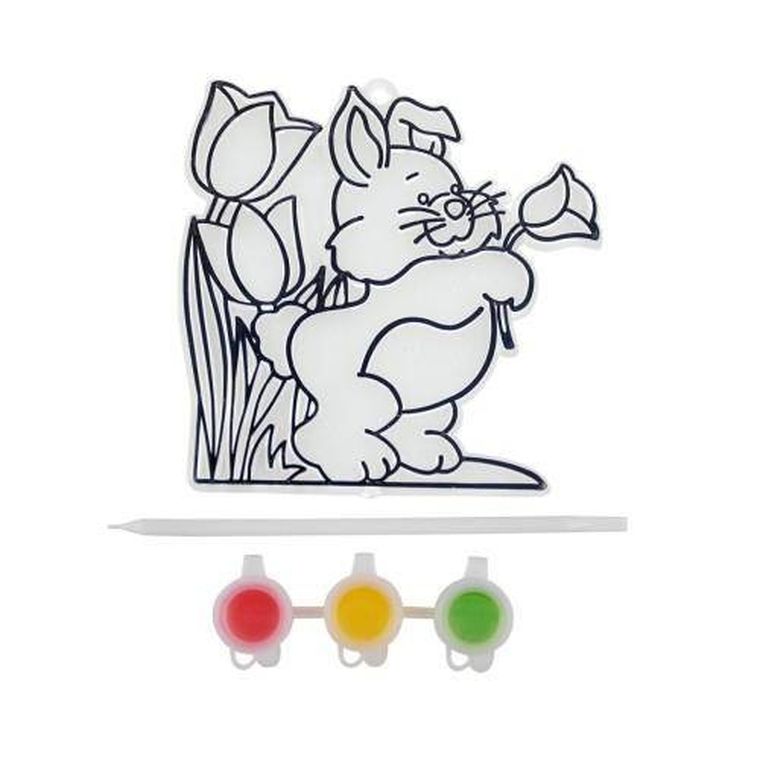 Arpex, witraż, ozdoba wielkanocna z farbkami