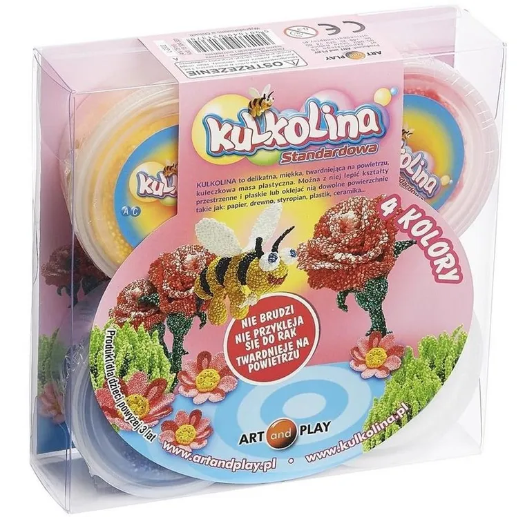 Art and Play, Kulkolina Neon, Standard, masa plastyczna, 4 kolory