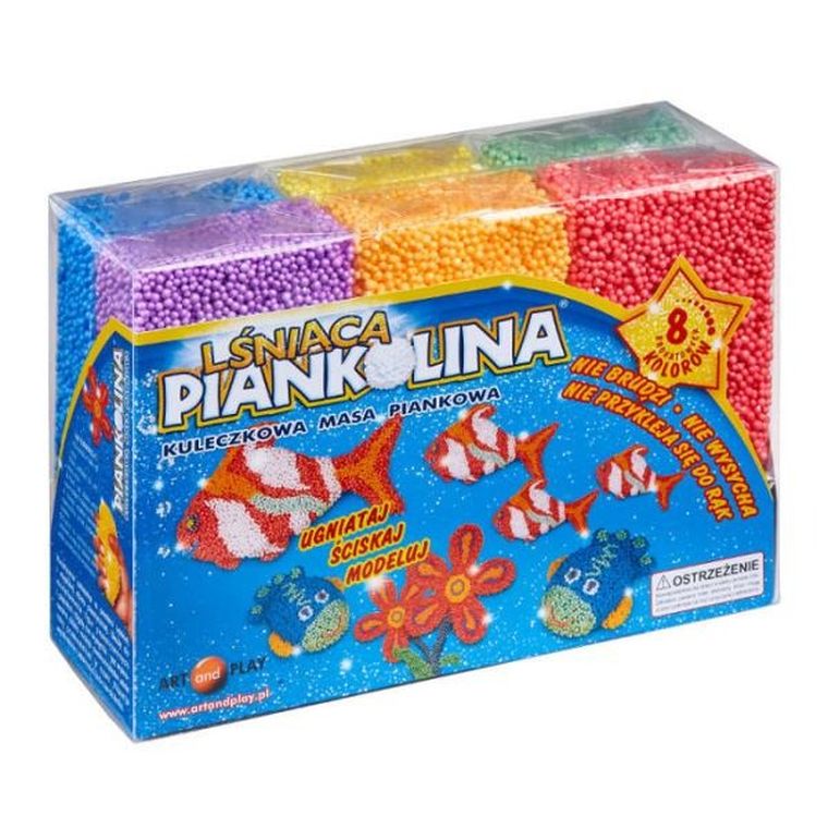 Art and Play, Piankolina, masa plastyczna, brokatowa, 8 kolorów
