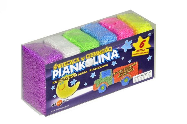 Art and Play, Piankolina, świecąca w ciemności, 6 kolorów