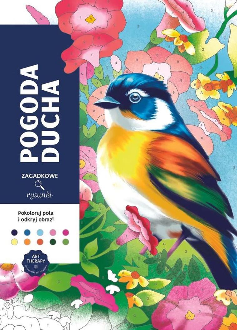 Art therapy. Kolorowanka antystresowa. Pogoda ducha. Zagadkowe rysunki