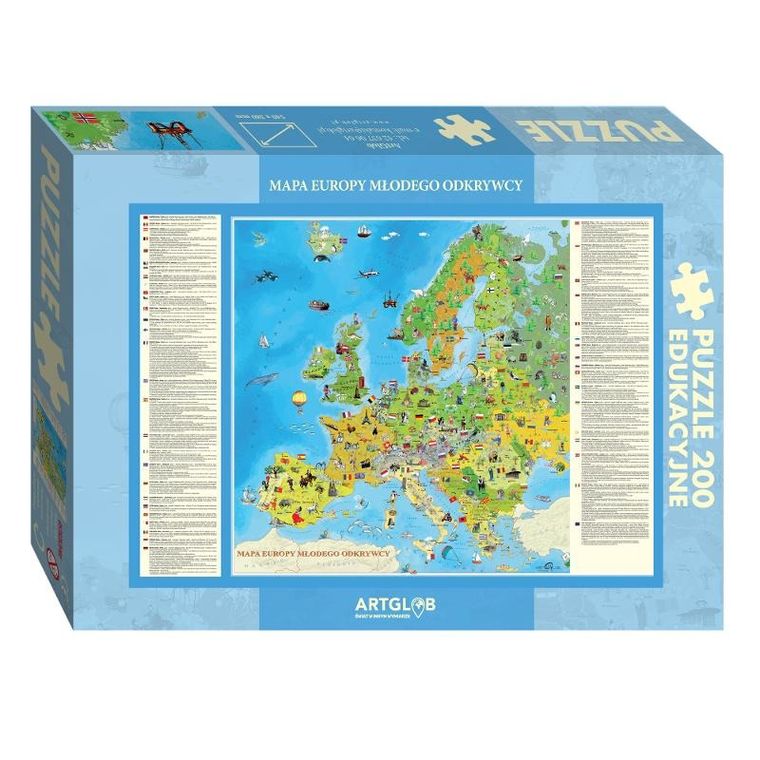 Artglob, Europa Młodego Odkrywcy, puzzle, 200 elementów