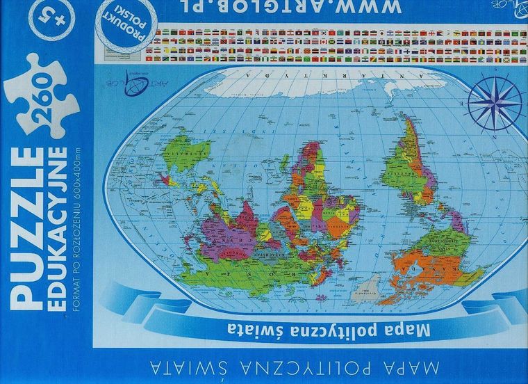ArtGlob, Mapa polityczna świata, puzzle, 260 elementów