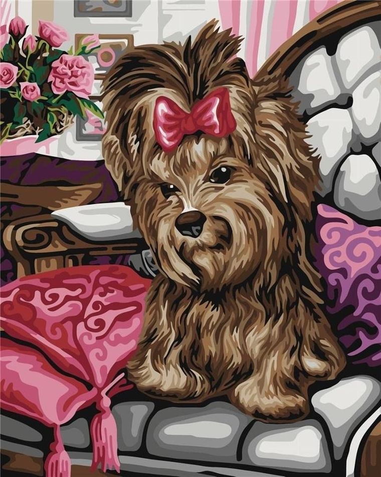 ArtiFly, malowanie po numerach, Yorkshire Terrier, 40-50 cm
