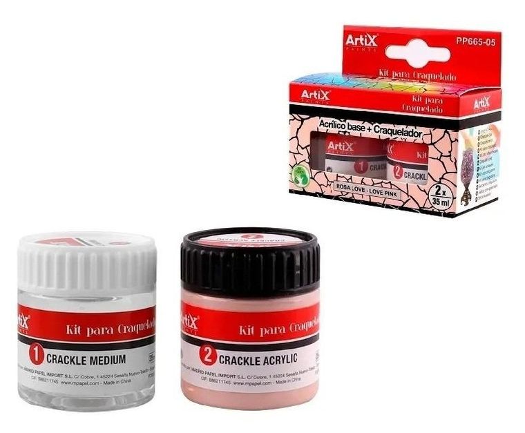 Artix, farba akrylowa, różowa, 35 ml + środek tworzący