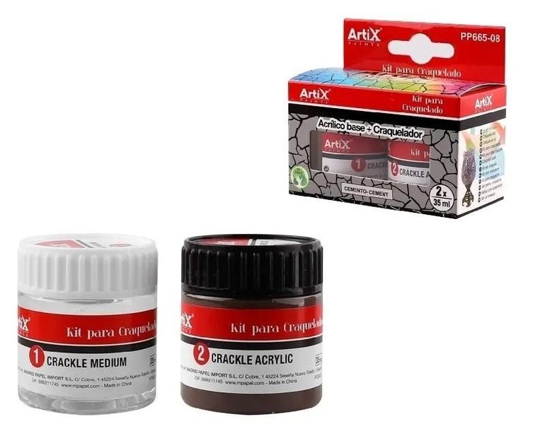 Artix, farba akrylowa, szara, 35 ml + środek tworzący