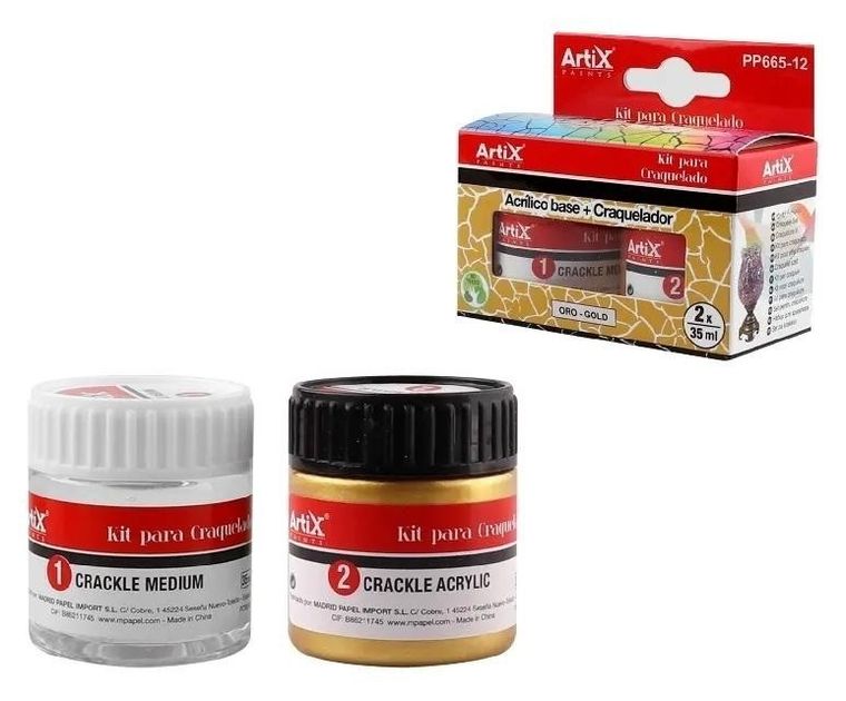 Artix, farba akrylowa, złota, 35 ml + środek tworzący