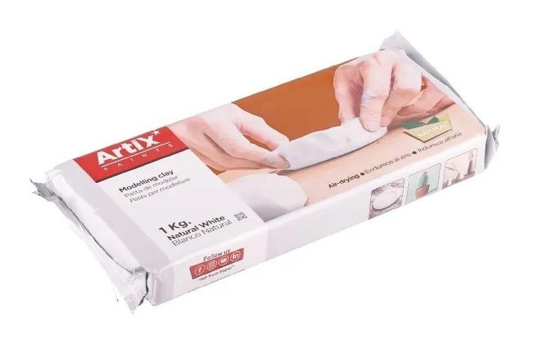 Artix, glina modelarska, biała, 1kg