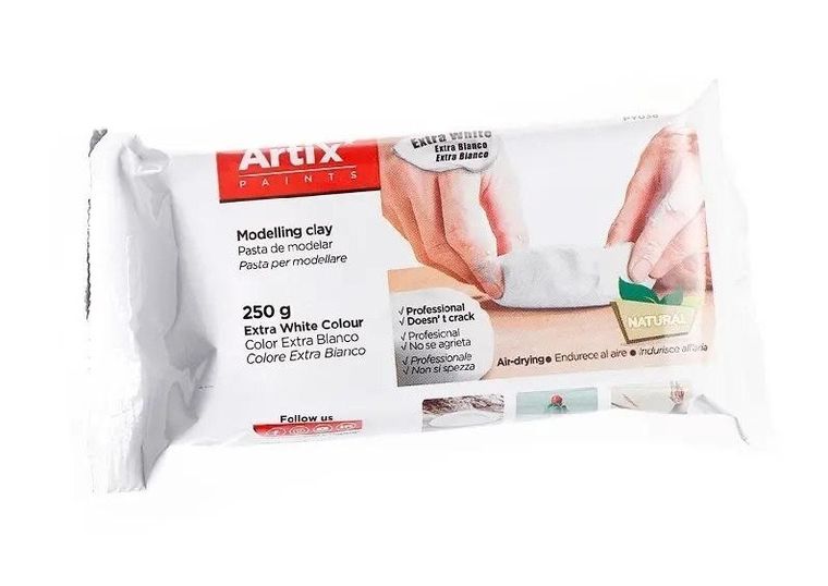 Artix, glina modelarska, biała, 250g