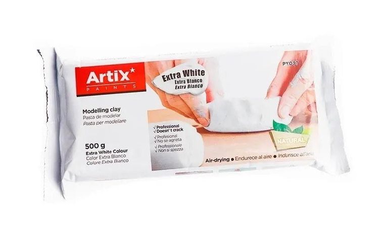Artix, glina modelarska, biała, 500g