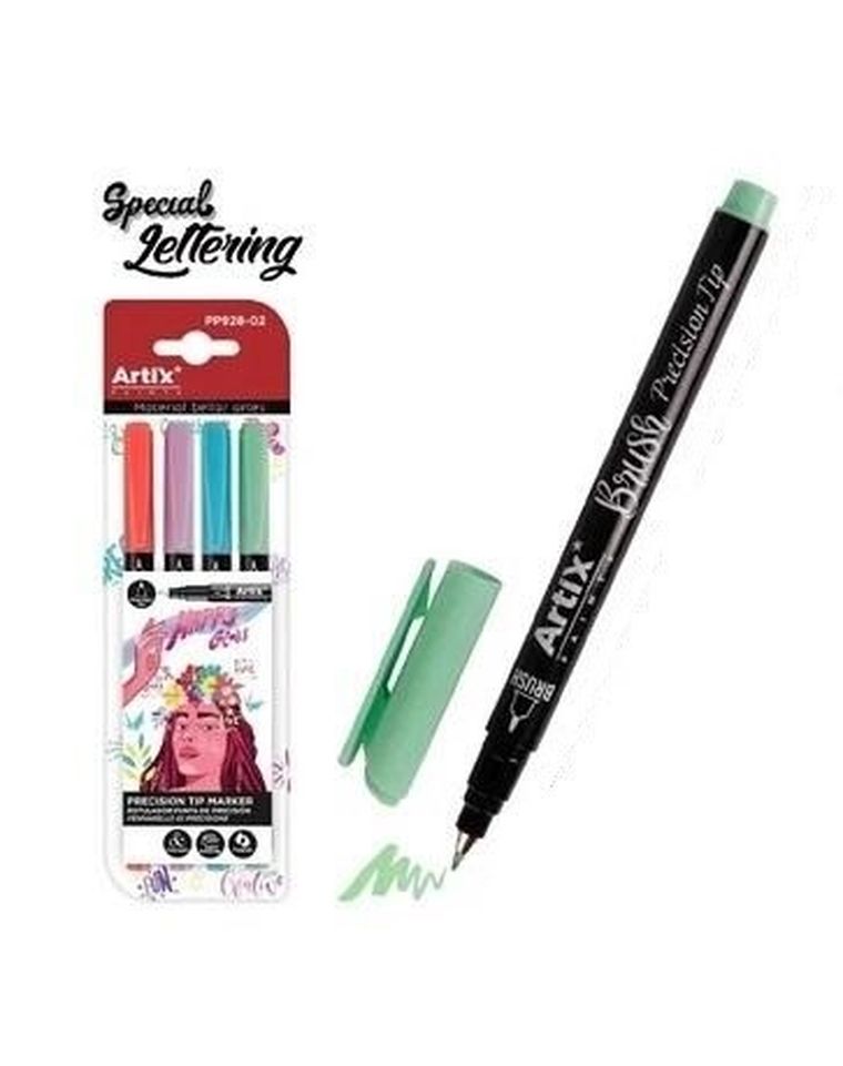 Artix, markery z precyzyjną końcówką, 4 kolory