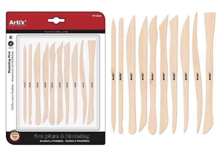 Artix, narzędzia do rzeźbienia, drewniane, 10 szt.