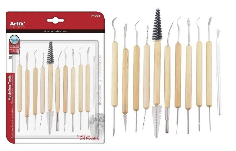 Artix, narzędzia do rzeźbienia, metalowe, 11 szt.