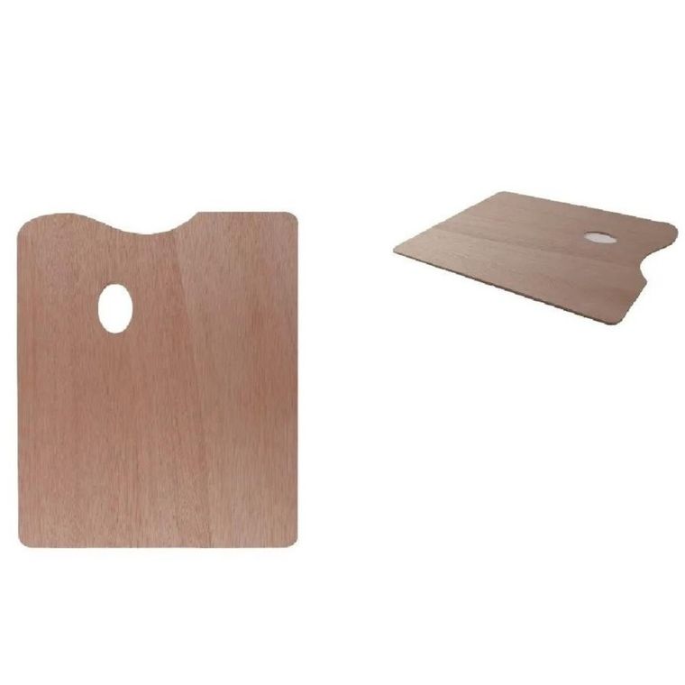 Artix, paleta malarska, prostokątna, drewniana, 30-25 cm