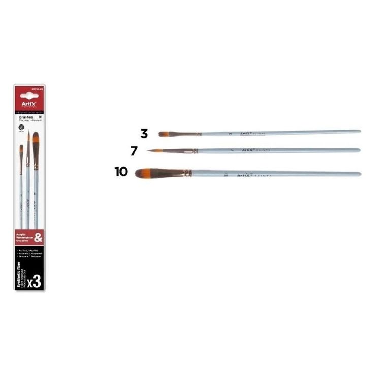 Artix, pędzle syntetyczne, 3 szt.