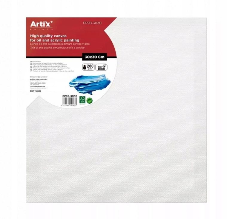 Artix, podobrazie, 30-30-1,5 cm, 280g/m2