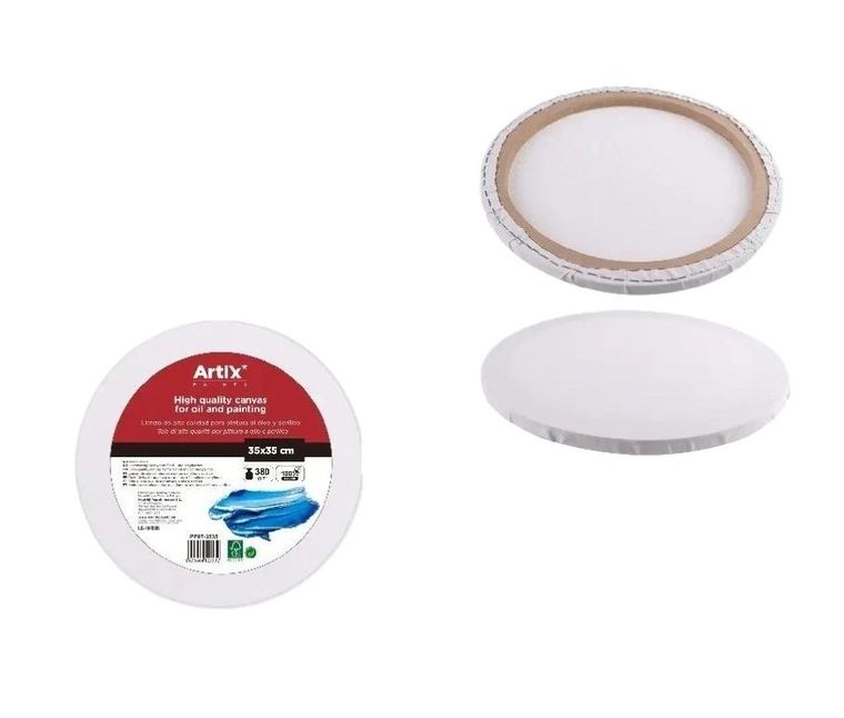 Artix, podobrazie, okrągłe, 35-35-1.6 cm, 380g/m2