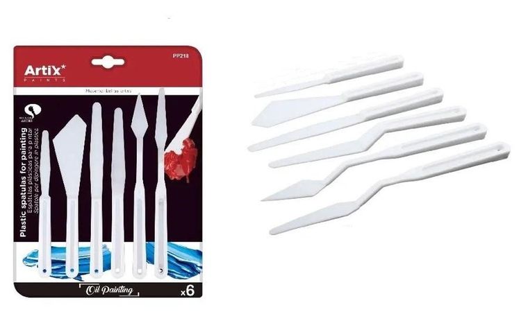 Artix, szpachelki malarskie, plastikowe, 6 szt.