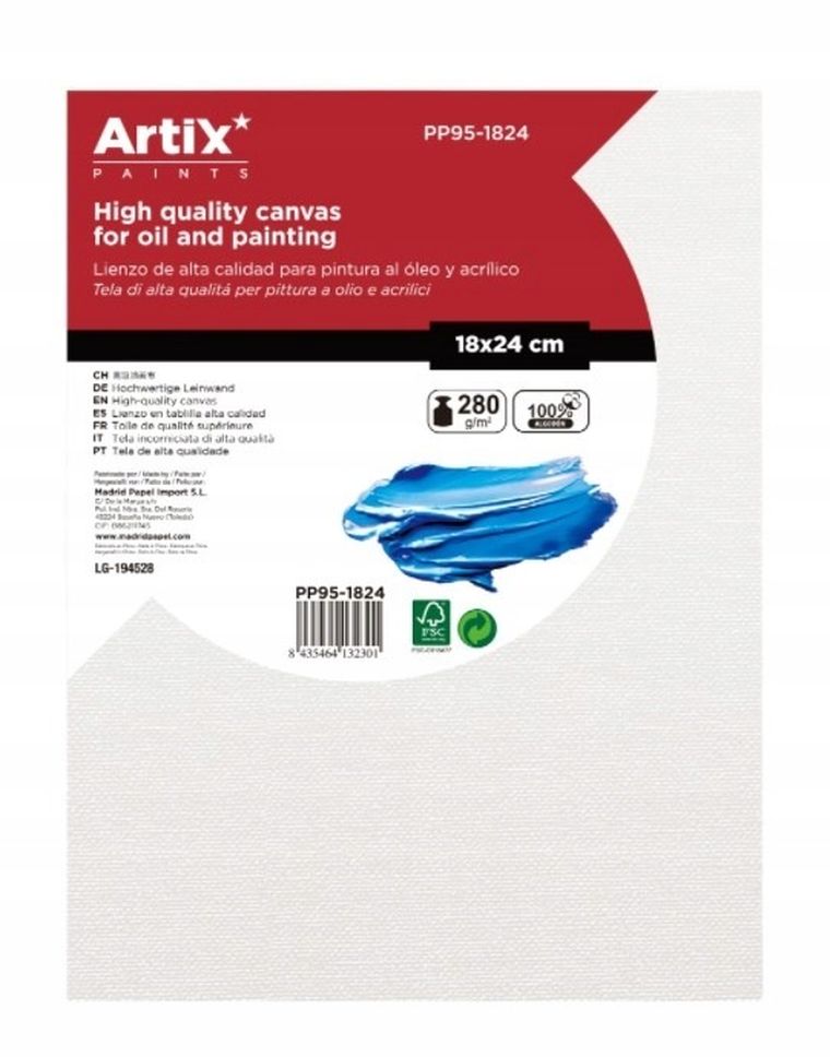 Artix, tablica malarska, 280g/m2, 18-24 cm