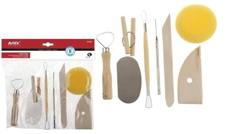 Artix, zestaw narzędzi do gliny, 8 elementów