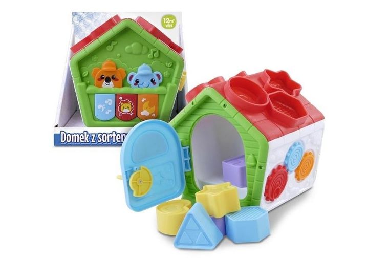 Artyk, domek z sorterem, zabawka interaktywna