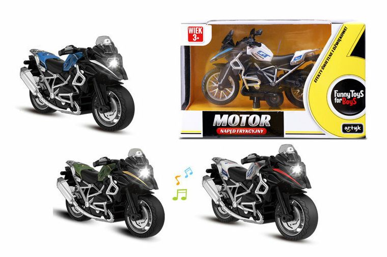 Artyk, Funny Toys for Boys, Motor, pojazd z napędem, światło i dźwięk, 1 szt.